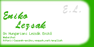 eniko lezsak business card
